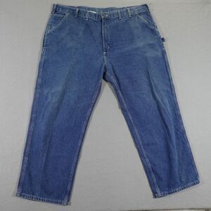 Carhartt Jeans Men's Size 46‎ x30 Blue Dungaree Fit Cotton Carpenter Pants Blue